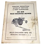 Used Operating Manual For Allis Chalmers NO.80R Rear Mounted Mower TM-195B. Fixed Price $18.99.