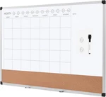Amazon Basics 24" X 36" Monthly Whiteboard Calendar With Cork Board, Wall Mounte. Fixed Price $75.76.