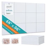 Felt Bulletin Board Tiles 12-PACK 11.8"X11.8" Wall Decor & Dart Protector. Fixed Price $49.98.