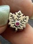 Retired Pandora Sterling Silver Canadian Maple Leaf Charm Ale 925. Fixed Price $29.00.