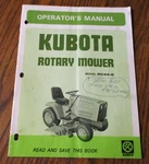 Kubota Lawn & Garden Tractor RC44-G Rotary Mower Operator's Owners Parts Manual. Fixed Price $10.39.
