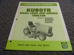 Kubota G6200H G5200H G4200H G3200 Diesel Garden Tractor Operator Manual Xo. Fixed Price $56.55.