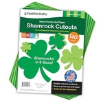 Freshcut Crafts 140 Piece Shamrock Cutouts Set: Pre-cut Green Irish Clover. Fixed Price $21.02.