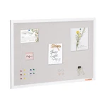 Vevor 36"X24" White Cork Board With Linen Surface Wall-mounted Bulletin. Fixed Price $9.99.