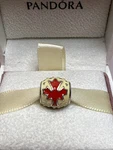 219A Nwot Pandora Ss/enamel Canadian Maple Leaf/winter Olympics Charm #790523ERW. Fixed Price $114.95.