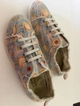Peach Vionic Beach Pismo Canvas Sneaker In The "orange Grove" Pattern,. Fixed Price $30.00.