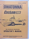 Used Operators Manual For Omc Custom 800 Self Propelled Windrower 686905W. Fixed Price $10.00.
