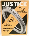 Justice Tires And Inner Tube Catalog- Sears & Roebuck Co C1918. Fixed Price $39.95.