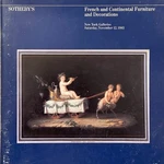 Sothebys November 12 1983 French & Continental Furniture Decorations Auction. Fixed Price $15.00.