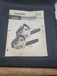 Vintage Montgomery Ward Chain Saw Parts Catalog Model No. TMY-24062A/TMY-24064A. Fixed Price $25.00.