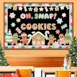 Christmas Bulletin Board Set Gingerbread Cookie Classroom Decor Paper Cutouts. Fixed Price $20.26.