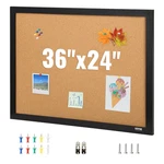Vevor Cork Board Bulletin 36" X 24" With Mdf Sticker Frame Wall Mounted. Fixed Price $32.99.