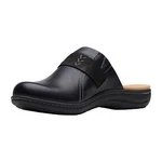 Clarks Laurieann Ella Leather Slide Sandals - Mahogany, Adjustable, Lightweight. Fixed Price $16.99.