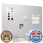 Smarpau 48"X36" Large Cork Bulletin Board 12-PACK Felt Wall Tiles W/ Pushpins. Fixed Price $47.98.