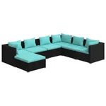 Patio Lounge Set Outdoor Sectional Sofa Table Garden Poly Rattan Vidaxl. Fixed Price $512.99.
