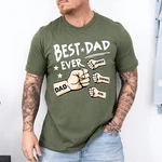 Personalized Best Dad Ever T-shirt With Kids Name, Fathers Day Unisex. Fixed Price $17.99.