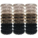 Reazana 27 Pieces Coil Hair Ties Spiral Waterproof Ombre Black. Fixed Price $12.11.