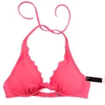 Victorias Secret Ruffle Bikini Top 36B Pink Halter Padded Adjustable Swim Nwt. Fixed Price $29.99.