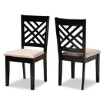 Baxton Studio Caron Modern Contemporary Sand Fabric Upholstered Espresso. Fixed Price $167.10.