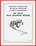 Allis Chalmers No. 80-R3 3PT Hitch Sickle Mower Owners Parts Manual Setting Up. Fixed Price $25.00.