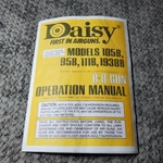 Daisy Bb Operation Manual 105B 95B 111B 1938B Airgun Guide Vintage. Fixed Price $5.98.
