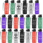 20 Pcs Christian Religious Water Bottle Bulk 17 Oz Inspirational Bible Verse .... Fixed Price $57.47.
