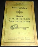 No. MT-42A Parts Catalog D-35 DS-35B D-40 40B. Fixed Price $20.00.
