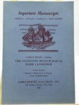 Parke-bernet Catalog: The Valentin Museum & Mark Lansburgh Collection- 1966. Fixed Price $20.00.
