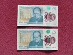 New Poly Fiver Pound Notes Pair James Bond Fav .420 Ak 47 420544 & 420873. Fixed Price $72.76.