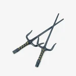 Superdo Octagon Metal Martial Arts Sai 15" Black/silver High Quality Forging. Fixed Price $34.30.