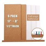 Cork Bulletin Board 17X8 Inch 1/2 Thick Frameless Self Adhesive 6 Pack. Fixed Price $43.73.