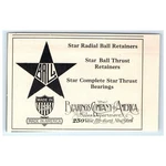 1915 Print Bearings Company Of America Star Ball Retainers Radial Thrust Usa!. Fixed Price $5.87.