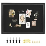 Yccyyccy Black Wood Framed Bulletin Pin Board Wall Mount Office School Home Disp. Fixed Price $100.56.