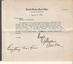 1920 Post Office Dept Tacoma Mckenna Wa/re War Stamps Not Properly Figured. Fixed Price $10.00.