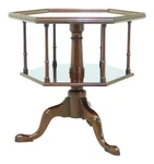 49887EC: Kittinger CW-161 Mahogany Colonial Williamsburg Revolving Book Table. Fixed Price $1595.00.
