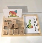 Coogam Spelling Games Wooden Matching Letters Toy With Flash Cards Words Phonics. Fixed Price $18.99.