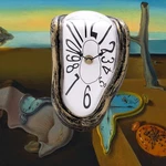Lafocuse Silent Antique Gold Melting Clock, Salvador Dali Melted Batter.... Fixed Price $29.35.