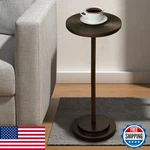 Covlon Carved Martini Drink Table, Small Pedestal Side Weighted Base, Bro. Fixed Price $58.28.