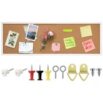 Large White Framed Cork Bulletin Board Wall Mounted Message 12X36 Inch Vision. Fixed Price $52.64.