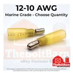Yellow Heat Shrink Marine Grade Male Bullet Crimp Connectors Terminals Awg 12-10. Fixed Price $81.74.
