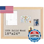 18"X24" Linen Cork Bulletin Board 100% Wood Frame Self-healing Pin Memo. Fixed Price $79.15.