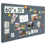 Large Bulletin Board, 60 X 35 Inches Felt Notice Pin Cork Alt. Fixed Price $93.26.