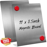 Fainne 2 Pcs Mini Magnetic Bulletin Board Easel Stand Silver 11X8.5" Memo. Fixed Price $40.95.