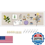 Linen Bulletin Board 11.8X35.4 Large Pin Cork Fabric Wall Office Home Kitchen De. Fixed Price $69.40.