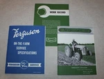 Ferguson TO-35 Owners Manual, Service & Work Record, 1954, 1955, Massey. Fixed Price $39.95.