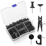 Goolada 275PCS Black Plastic Head Push Pins Style Thumb Tacks. Fixed Price $17.48.