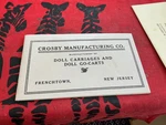 Crosby Manufacturing Co. Catalog Doll Carriages & Go-carts, Repro. Fixed Price $30.00.