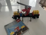 Lego Vintage 4.5V Train Set Number 7817, Crane Wagon, Produced 1985. Fixed Price $90.00.