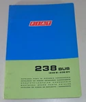 Parts Catalog Fiat Bus (238B - B1) Body From 10/1973. Fixed Price $47.03.