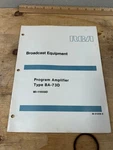 Vintage Rca Television Broadcast Station Program Amplifier Type BA-730. Fixed Price $19.95.